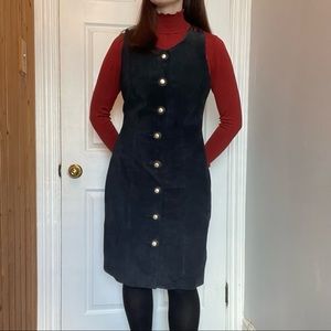 Vintage genuine leather jumper dress by Danier